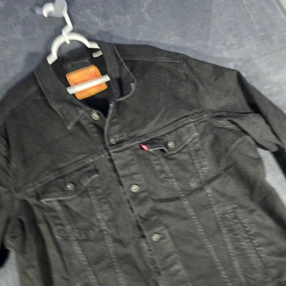Levi's Denim Trucker Jacket Black Jean Jacket Classic Fit Mens Size XXL - Picture 1 of 7